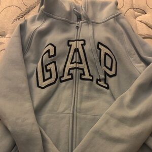 Y2K GAP Soft Blue Zip-Up Hoodie